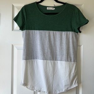 Color lock striped tshirt size small